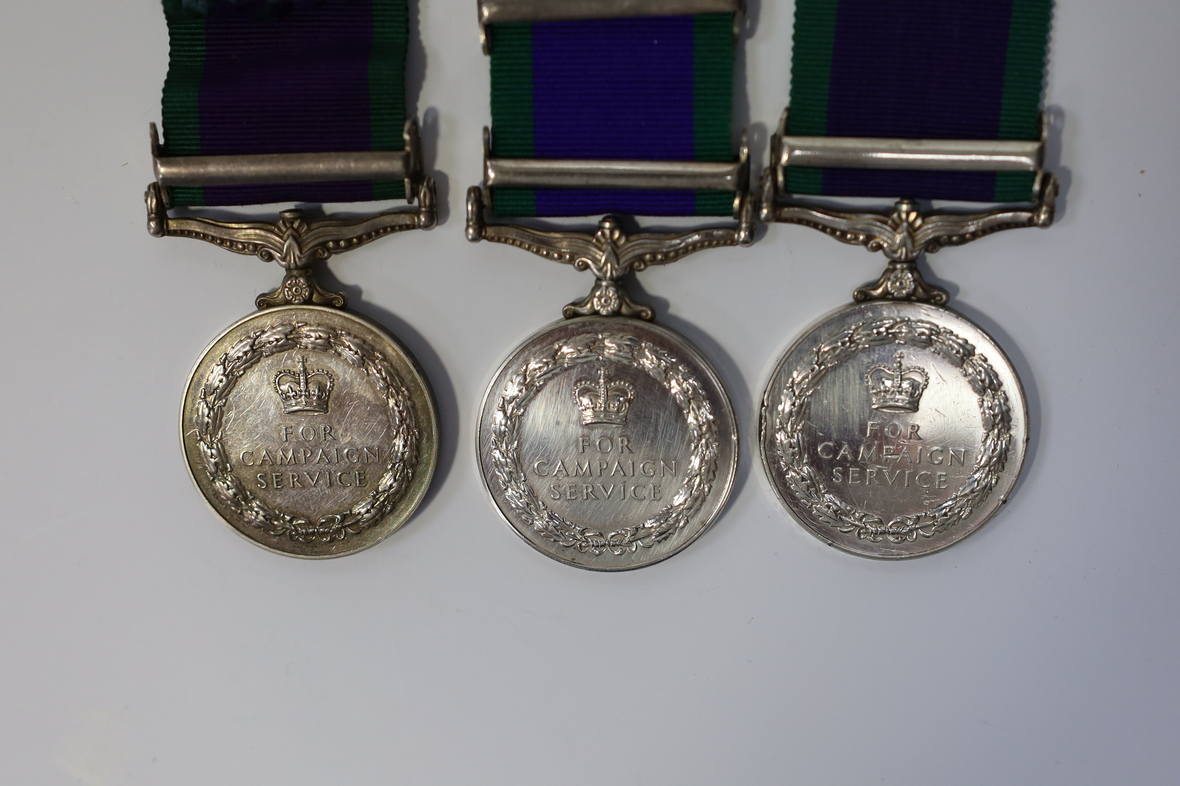 Three ERII Campaign Service Medals